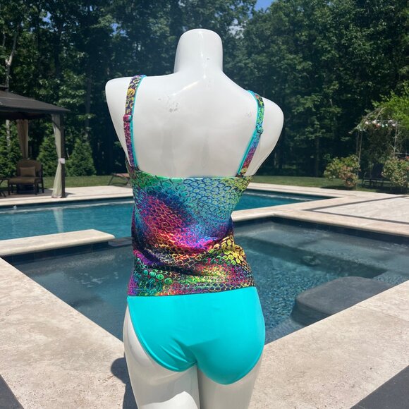 NWT Sunflair Tankini Swim set with Jewel Bold print Size 10 Medium - Picture 4 of 8